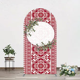 Lofaris Boho Slovakia Pattern Sweet Wedding Arch Backdrop